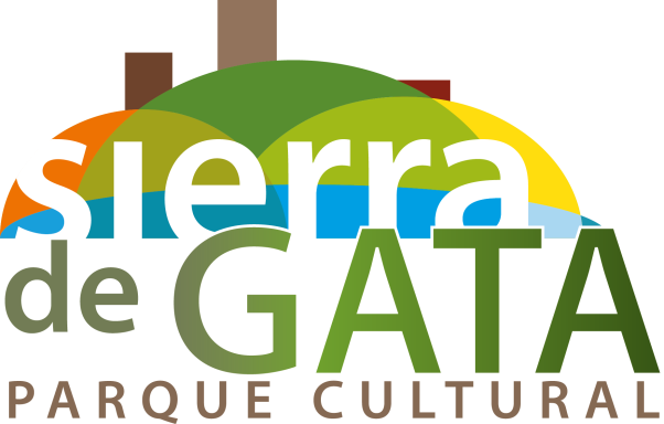 Logotipo de Sierra de Gata, Parque Cultural, con colores vibrantes y diseño estilizado.
