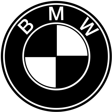 Logo de BMW, con un diseño en forma de círculo dividido en cuatro sectores en blanco y negro.